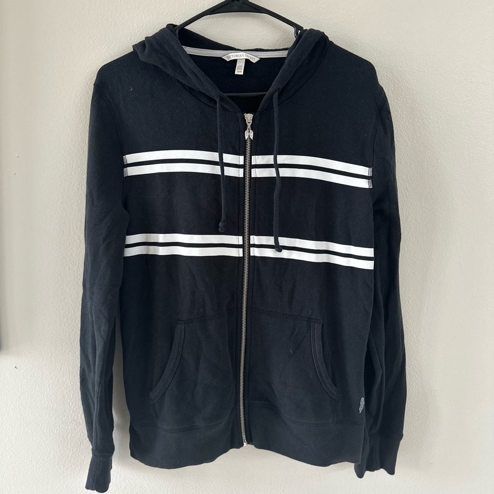 Victoria’s Secret Striped Angel Full Zip Hoodie